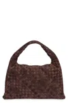 Bottega Veneta Shoulder Bag Hop In Suede In Brown