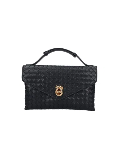 Bottega Veneta Shoulder Bag "knot Lock" In Black