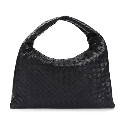 Bottega Veneta Hop Intrecciato Leather Shoulder Bag In Brown