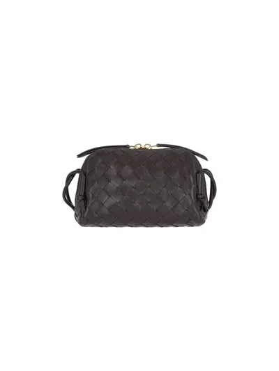 Bottega Veneta Womens Black Loop Extra-small Leather Cross-body Bag In Brown
