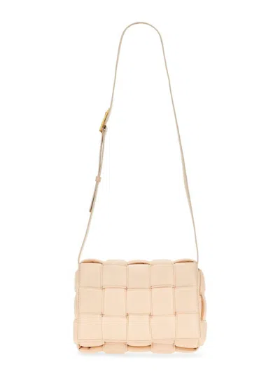 Bottega Veneta Padded Cassette Crossbody Bag In Powder