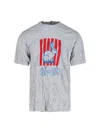 Bottega Veneta Graphic Rabbit-print Crushed Cotton Jersey T-shirt In Gray