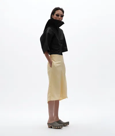 Bottega Veneta Silk And Viscose Toile Skirt In Solstice