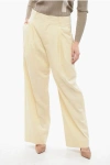Bottega Veneta Silk Blend Palazzo Pants In Neutral