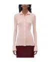 Bottega Veneta Silk Cashmere Rib Sweater In Nude