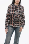 Bottega Veneta Distorted Check Printed Silk Shirt