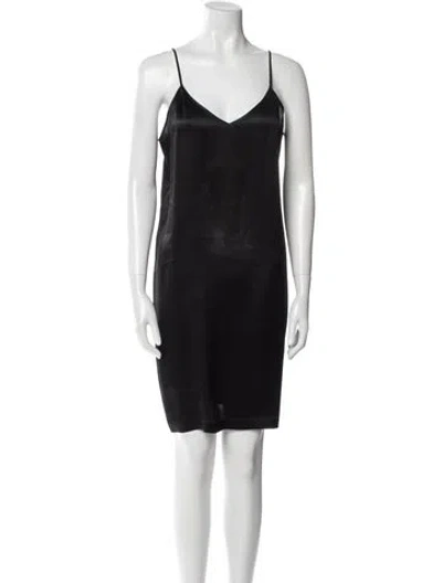 Pre-owned Bottega Veneta Silk Cutout Accent Nightgown In Black