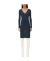 Bottega Veneta Silk Dress With Logo In Black