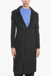 Bottega Veneta Silk Gazarre Single-breasted Coat In Basket-weave Motif