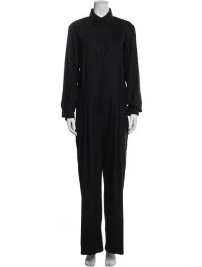 Pre-owned Bottega Veneta Silk Jumpsuit In Black
