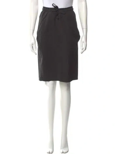 Pre-owned Bottega Veneta Silk Knee-length Skirt In Black