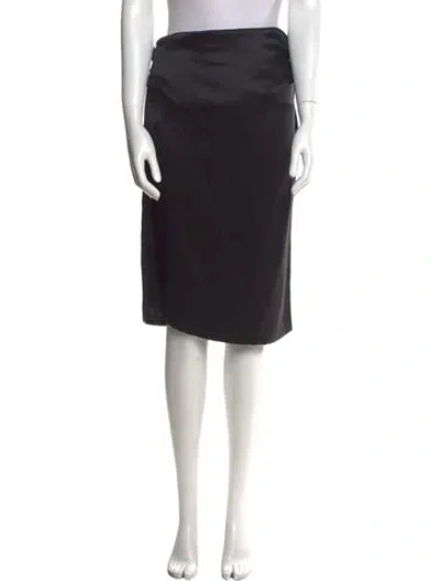 Pre-owned Bottega Veneta Silk Knee-length Skirt In Black