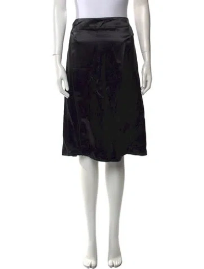 Pre-owned Bottega Veneta Silk Knee-length Skirt In Black