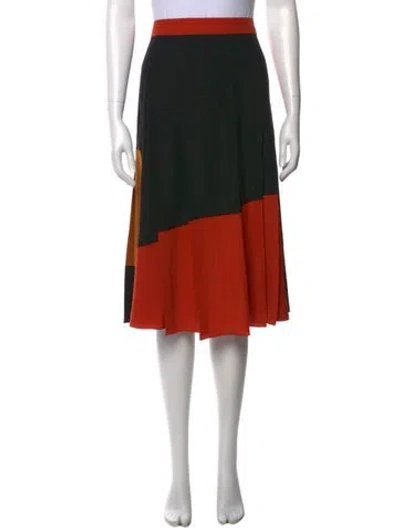 Pre-owned Bottega Veneta Silk Knee-length Skirt In Black