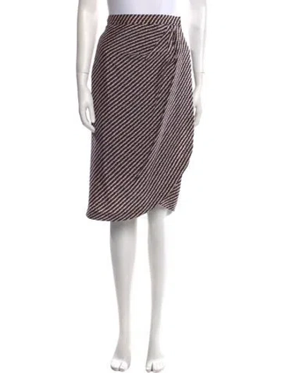 Pre-owned Bottega Veneta Silk Knee-length Skirt In Multi