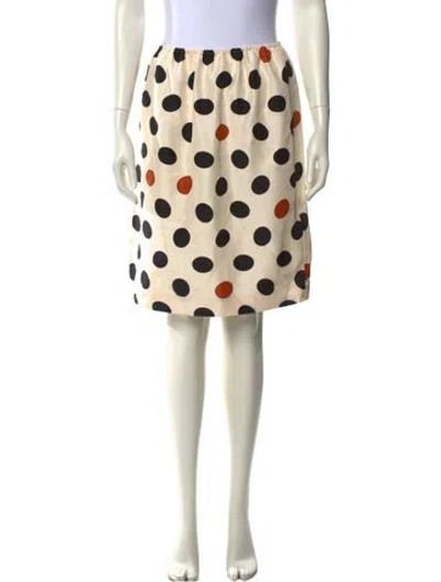 Pre-owned Bottega Veneta Silk Knee-length Skirt In Neutral