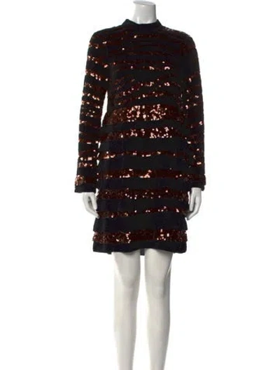 Pre-owned Bottega Veneta Silk Mini Dress In Multi