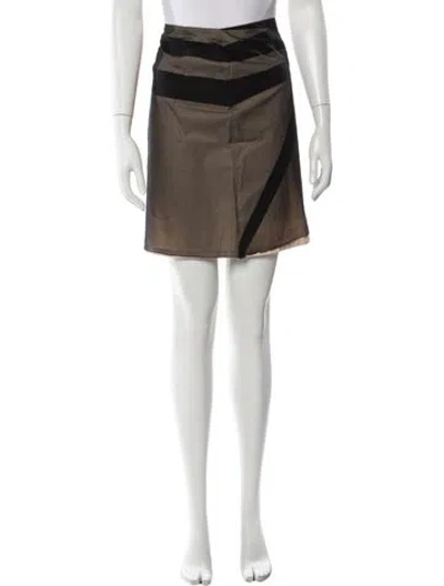 Pre-owned Bottega Veneta Silk Mini Skirt In Neutral