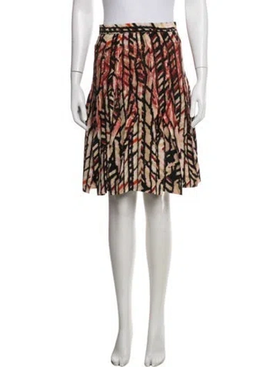 Pre-owned Bottega Veneta Silk Mini Skirt In Red