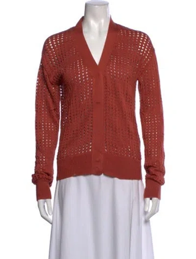Pre-owned Bottega Veneta Silk Patterned Sweater In Pink
