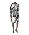 Bottega Veneta Print Long Sleeve Silk Shirtdress In Multicolor