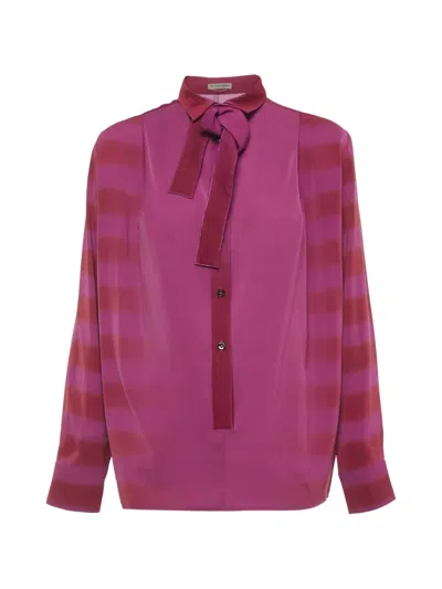 Pre-owned Bottega Veneta Silk Ribbon Blouse In Pink