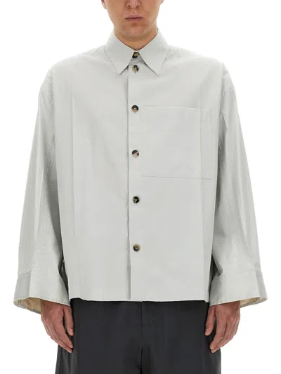 Bottega Veneta Silk Shirt In Gray