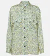 Bottega Veneta Printed Silk Shirt In Yellow