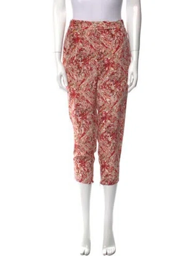 Pre-owned Bottega Veneta Silk Skinny Leg Pants In Pink