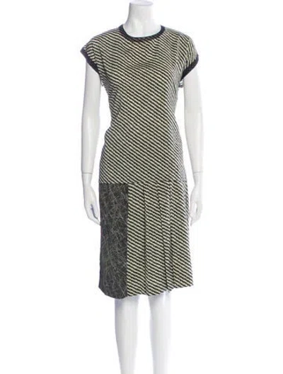 Pre-owned Bottega Veneta Silk Striped Skirt Set In Multi