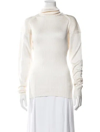 Pre-owned Bottega Veneta Silk Turtleneck Sweater W/ Tags In Neutral