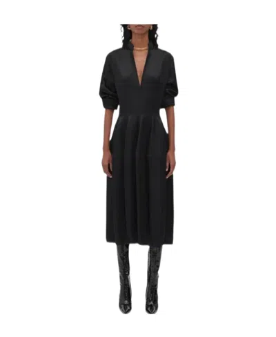 Bottega Veneta Silk Twill Dress In Black