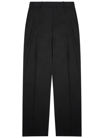 Bottega Veneta Silk-blend Tailored Trousers In Black