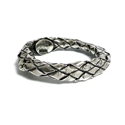 Pre-owned Bottega Veneta Silver 925 Band Ring ()