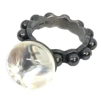 Pre-owned Bottega Veneta Silver 925 Band Ring ()