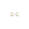 Bottega Veneta Intertwined Brass Hoop Earrings With Decorative Knot