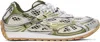 Bottega Veneta Orbit Metallic Net Runner Sneakers In 2848 Mud-white