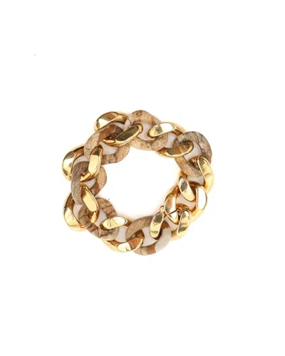 Bottega Veneta Silver Bracelet In Multicolour
