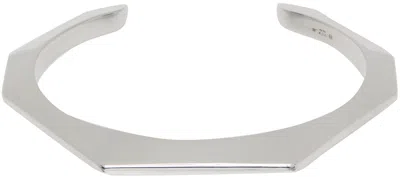 Bottega Veneta Silver Cuff Bracelet In 8117 Silver