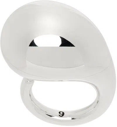 Bottega Veneta Silver Drop Ring In 8117 Silver