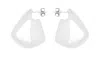 Bottega Veneta Silver Small Fin Earrings In White