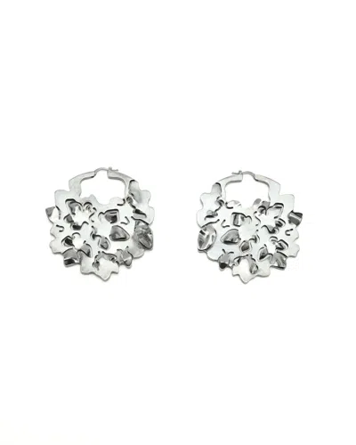 Bottega Veneta Silver Earrings In White
