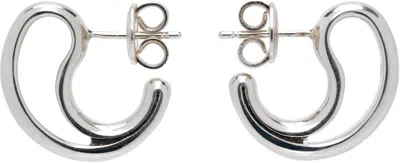 Bottega Veneta Silver Frills Small Earrings In 8117 Silver