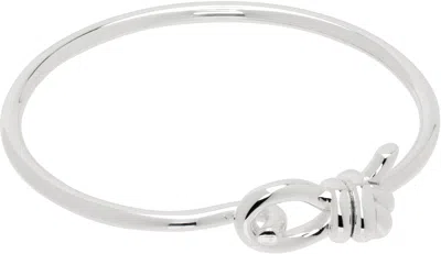 Bottega Veneta Silver Knot Bracelet In 8117 Silver