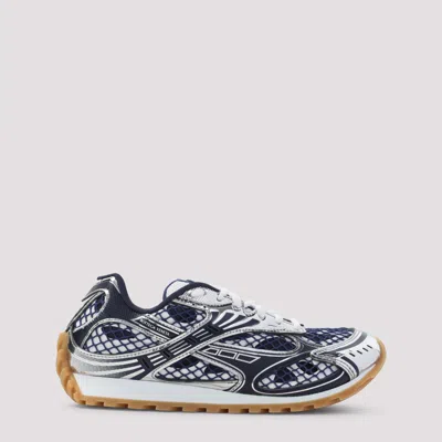 Bottega Veneta Silver Lace Up Sneakers