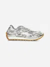 Bottega Veneta Metallic White Mesh Sneakers