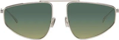 Bottega Veneta Silver Ribbon Sunglasses In Metallic