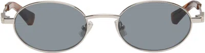 Bottega Veneta Silver Ribbon Sunglasses In Gold