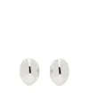 Bottega Veneta Silver Hoop Earrings In White