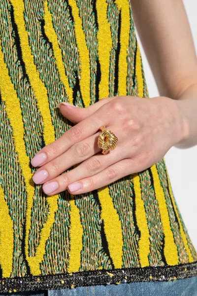 Bottega Veneta Silver Ring In Gold